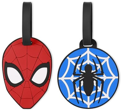 Disney Marvel Spiderman VT700917L.PH - Etiquetas para Equipaje (2 Unidades), Color Rojo y Azul