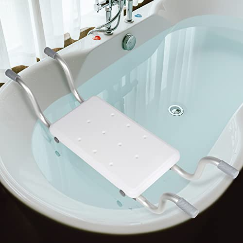 Jopassy Siège de Baignoire– 72 x 22,5 x 18 cm - Planche de Bain antidérapante - Distance réglable - Siège de Bain Confortable pour Les Personnes âgées- Charge maximale : 136 kg