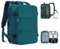 SZLX Großer Reiserucksack Damen, Handgepäck Rucksack,Wanderrucksack Wasserdichter Outdoor-Sportrucksack Lässiger Tagesrucksack Schultasche Fit 14 Zoll Laptop mit Schuhfach und Laptopfach,Olivgrün