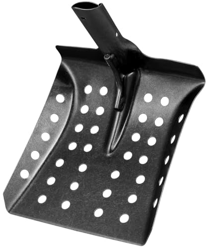 USHOBE Garden Drain Shovel 9.64X8.66X6.88In Reusable Thick Mud Sifting Scoop with Holes Comfortable Grip Multi-Functional Drain Sifting Tool for Outdoor Cleaning