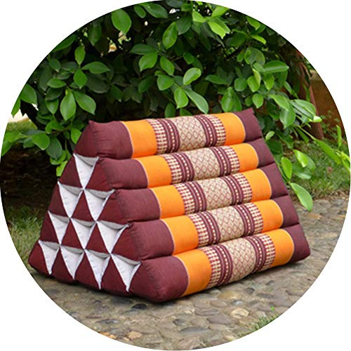 Cuscino per Schienale del Letto Cuscino per Tiro Cuscino Triangolare Imbottito in Kapok Naturale Cuscino per Poggiatesta Cuscino Tailandese per Guardare la TV e Leggere, 17 Colori (Color : P, Size :