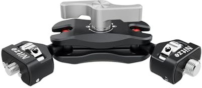 Nitze Brazo Mágico Articulado para Cámara con Rótulas Dobles (Tornillo de 1/4 a 3/8 con Clavijas de Localización Retráctiles), Magic Arm para Monitor, LED Licht, Mikrofon, Action Cámara - N50-G2
