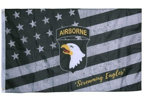 Drapeau sur le thème de la Seconde Guerre mondiale – US 101st Airborne