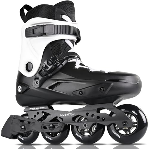 COSMOID Patines en línea para Mujeres y Hombres, Patines de Ruedas para Adultos, Patines Profesionales de Fitness Unisex(D-TC-Black,EU 35-36)