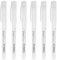 PORUPAEL 6 Pcs White Gel Pens 0.8mm Fine Point Gel Pen White Line Drawing Pen for Artists Highlight, Black Paper, Sketching, Drawing, Illustration, Taking Notes (Thin 0.8mm)