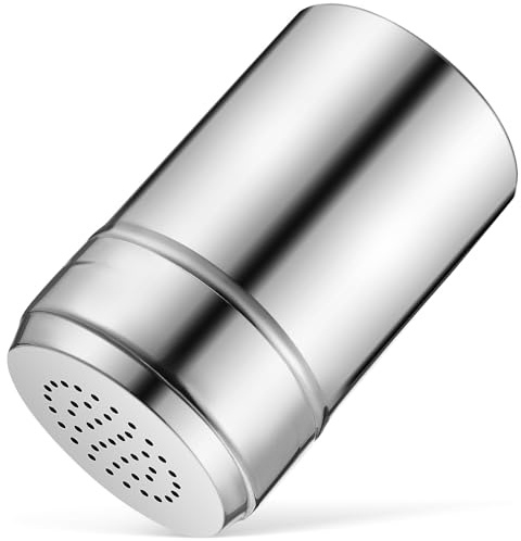 Generico Bottiglia per Condimenti in Acciaio Inox Grande Shaker per Spezie e Saliera Coperchio Contenitore per Sale e Pepe per Utensili da Cucina e Uso in Ristoranti
