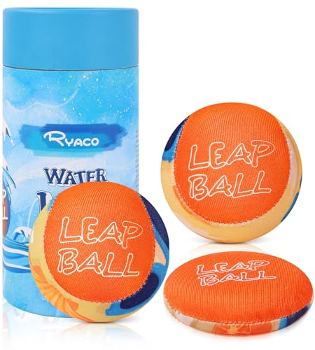 RYACO Leap Ball Water Skipping Pool Balls 3 Pack Bouncing Beach Ball