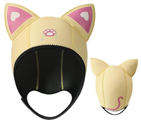 Neoprenhuva | Neoprenhatt med kattöron | Dykhuva med kattöron, 3 mm neopren, för kvinnor och barn, dykhatt för snorkling