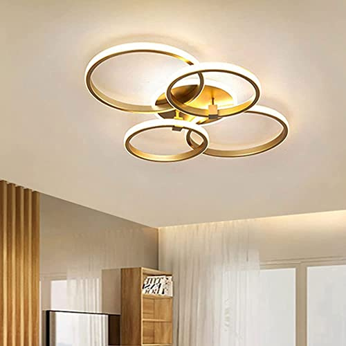 XANAYXWJ Chandeliers, Led Deco Bedroom Ceiling Light,Dining Roomp Living Room Ceilingp Round Youth Room Light, Dimmable Kitchens Dining Table Light Office