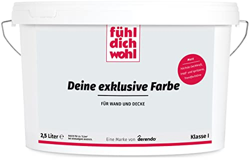 Fühl Dich Wohl Deine Farbe grau, matte Wandfarbe grau, hohe Deckkraft, verschiedene Grautöne zur Auswahl (2,5L, Lichtgrau 15-16)