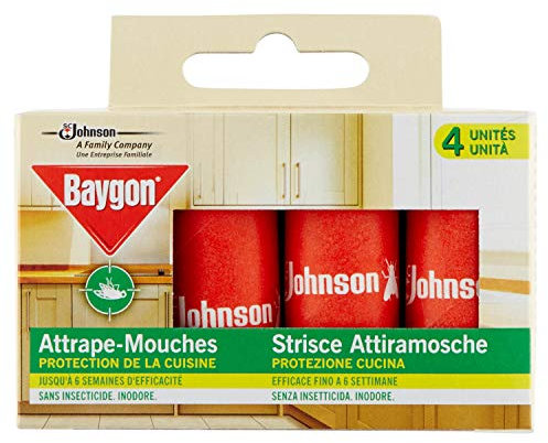 Baygon Rubans Attrape-Mouches, Efficacité 6 Semaines, 2 en 1