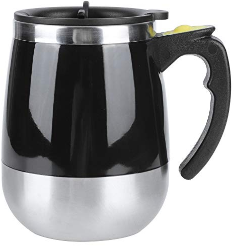 Serlium Kaffeetasse, 400ML Edelstahl elektrische Rührkaffeetasse automatische magnetische Rührtasse magnetisierte Gesundheitstasse