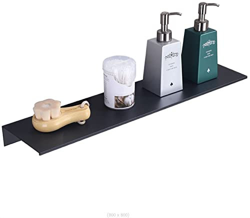 Biutimarden Duschablage Ohne Bohren 40cm Wandmontiertes Duschregal Selbstklebend Duschkorb Organizer Aluminium Badezimmer Regal für das Badezimmer & Küche Schwarz
