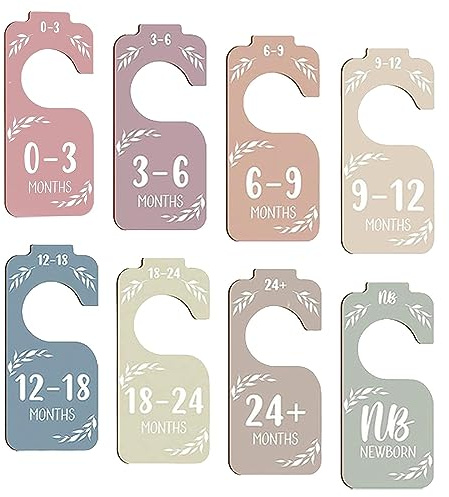 Colcolo 8 Uds. Separadores de Armario para bebés, tamaño recién Nacido Meses, Ropa de bebé, Organizador de Perchas, Separador de Armario para bebés,