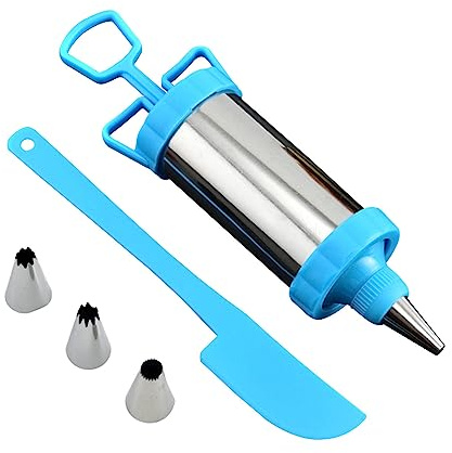 Yianyal Jeringa para decoración de pasteles, kit de inyector de relleno de glaseado de cupcakes, herramientas reutilizables de grado alimenticio, herramientas de decoración de postres de crema de