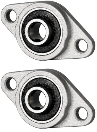 KCNOFNC 2 stycken stålager 10 mm innerdiameter, kullagerflänshölje, lagerbocken med kullager, huslager, lagerhus