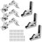 LDXDRU 6er-Set Scharnier Klappbeschlag 90-180 Grad, Topfscharnier 35 mm, 175 Grad Scharniere Hettich Scharnier mit Dämpfer Softclose Hydraulisch für Holztüren, Lamellentüren, Kuechenschrank