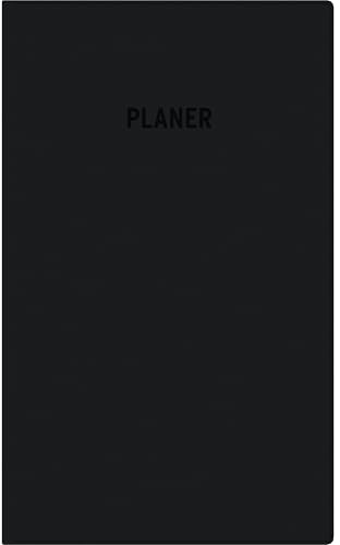 Zettler - Agenda tascabile Leporello nero 2026 – Planner mensile 10 × 16 cm, 1 mese per pagina, piega Leporello in 7 parti, calendario intercambiabile, rubrica, conteggio dei giorni lavorativi