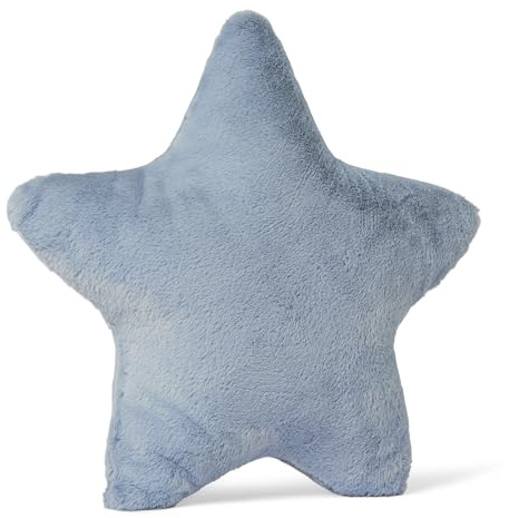 Amazon Basics Peluche Almohada en Forma de Estrella, Juguete Cojín Decorativo para Cama o Sofá, Decoración Habitación Infantil, Azul