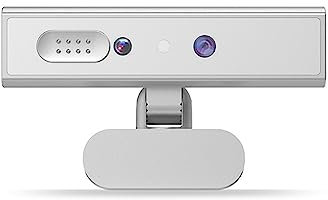 Webbkamera, Webbkamera Ansiktsigenkänning Webbkamera Full HD 1080P 30FPS Universal kompatibel for konferenser, livestreaming, inspelning(Silver)