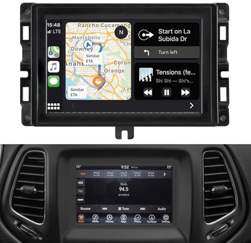 Pantalla LCD de 7 pulgadas para Jeep Compass 2017-2020 para TDO-WXGA0700K00033-V2 TDO-WXGA0700K00057-V1 LCD pantalla táctil digitalizador montaje con marco (no para 4C / UAQ/UAS)