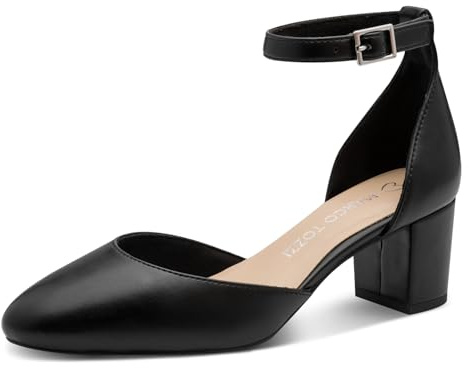 MARCO TOZZI Escarpins Femme Semelle Feel Me Souple Doublure Douce Vegan Tendance, Noir (Black), 41 EU