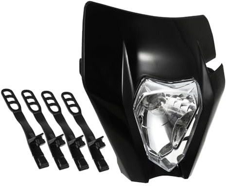 Alipis Faro Led Para Motocicleta Todoterreno Negro Compatible Sx Sxf Smr, Luz Delantera Resistente Para Conducción Lluvia y Niebla, Diseño Durable Para Motocross