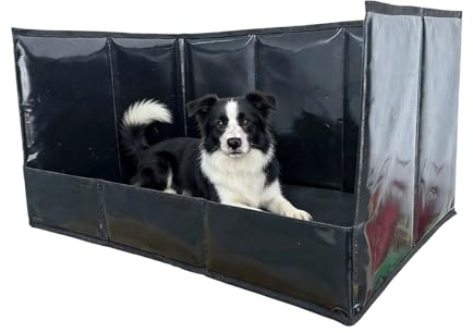 Vasino per Cani da Interno - Cassette per lettiera pieghevoli a parete alta, vassoio in PVC impermeabile, grande supporto portatile per pipì, scatola da addestramento antispruzzo | Toilette per animal