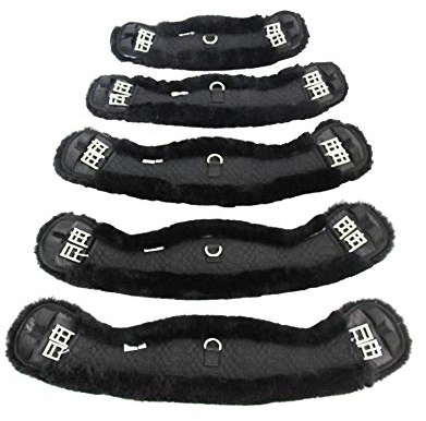 Merauno® Cinghia per sella, in lana di agnello, in lana di agnello merino, speciale forma anatomica concava, per una migliore resistenza allo scivolamento. Colore: naturale, nero, marrone, antracite