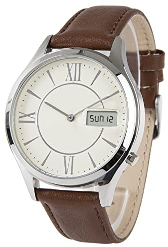 Zeit-Bar Funk-Armbanduhr Herren, Edelstahl, mit Tages- und Datumsanzeige