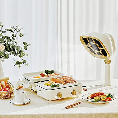 AALGO Campana Extractora De Sobremesa Campana Extractora Escritorio Portátil,66° Ajustable,Ajuste De Altura De 6 Segmentos,Fácil De Limpiar,Campana Extractora 3200 RPM,para Cocina del Hogar,Cream