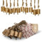 AKATVA Gold Weihnachtsschmuck Set - Vintage Weihnachtsdekoration für Baum - Gold Weihnachtsglocken - Christbaumschmuck für die Weihnachtszeit - Rustikale Glocken Hängende Ornamente - Set von 10 Stück