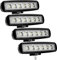Kraumi LED Arbeitsscheinwerfer, 18W LED Offroad Zusatzscheinwerfer 12V Scheinwerfer 6000K IP67 Wasserdicht Rückfahrscheinwerfer für Trecker Bagger SUV, UTV, ATV(4 Stück)