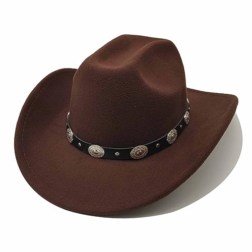 Cowboyhut Schwarz Herren Cowgirl Kostüm Damen mit Band Werternhut Cowboyhut Braun Fasching