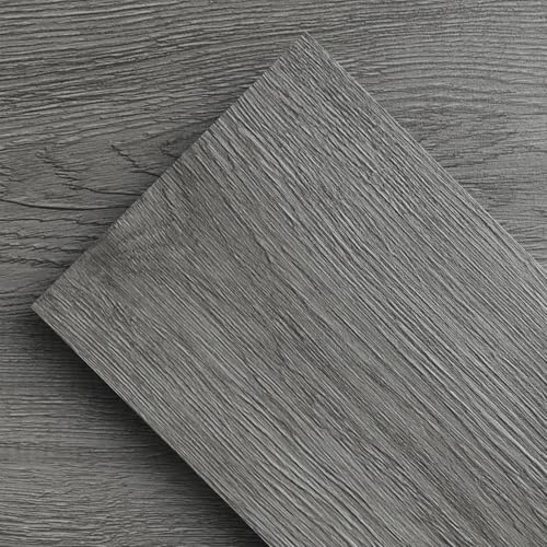 ATOPOSE Vinylgolvplank, grå träfiber | skala av och klistra på golvplattor, 18-pack, 2,51 m² | Mörkgrå | Vattentät och självhäftande gör-det-själv-installation för kök, badrum inomhusområde bostäder