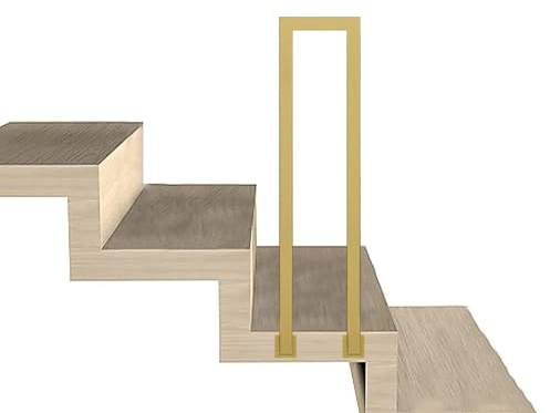 Pasamanos para exteriores, barandillas de escalera de hierro forjado en forma de U para mayor seguridad y durabilidad en jardín, balcón, terraza o terraza