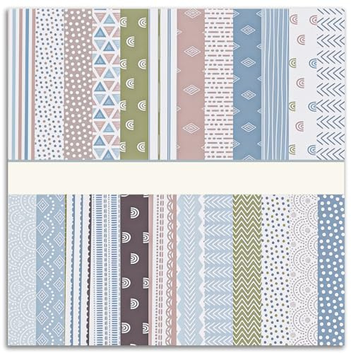 APOMOONS 24PCS Scrapbook Papier, 31×31 cm Doppelseitiges Bastelpapier Muster, Designs Motivpapier im Scrapbook Papierblock Set Premium Cardstock Ligninfrei Papier für DIY Kartenherstellung