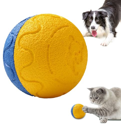 Generisch Pelota interactiva para perros, juego de masticar móvil automático interactivo, pelota de saltar, para gatos y cachorros, así como para el hogar, interior y exterior