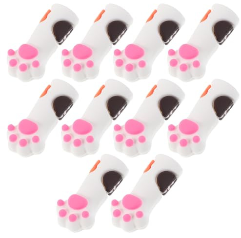 Artibetter 10 Piezas Mangas de Silicona con Diseño de Patas de Gato para Alicates de Manicura Protectores Elásticos para Tijeras de Cutícula y Pinzas Protección Anticaídas Viaje