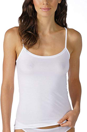Mey 2er Pack Damen Spaghettiträger-Top - Organic - 25815 - Damen Top Bio-Baumwolle - Farbe Weiß - Größe 40