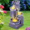 Gartenbrunnen Brunnen Zierbrunnen Zimmerbrunnen Springbrunnen Brunnen 230V Wasserfall Wasserspiel für Garten, Gartenteich (Wasser-Spiel)