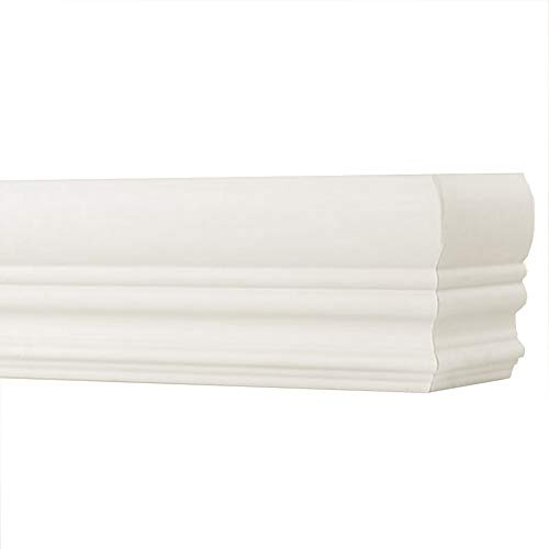 TailorView, 3 1/4 H Faux Wood Crown Valance for Venetian and 1 1/2 W Track Vertical Window Blinds, Pearl (Light Ivory,) Inside or Outside Mount