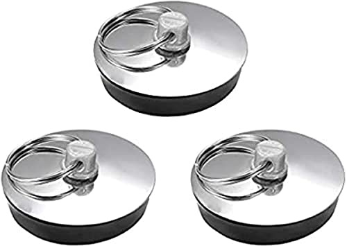 BERNOI 3 st handfatsplugg/gummi bad avloppspropp med ring/multifunktionell universell badrum kök handfat pluggar/34-37 mm