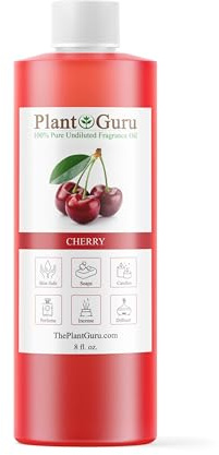 Cherry Fragrance Oil 8 fl. oz. Scented Oil for DIY Soap Making, Candles, Bath Bombs, Body Butters. Used in Aromatherapy Diffusers, Burners and Warmers. Great Addition to Lotions and Creams.