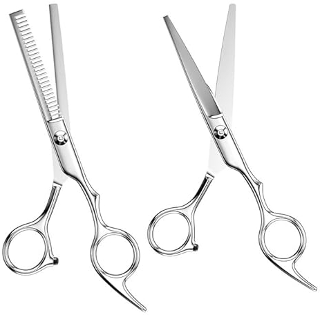 Mesybveo 2 Stücke Haarschere, Ultrascharfe und präzise geschnittene Stylingschere, Friseurschere aus edelstahl zum Ausdünnen und Formen, Geeignet für Zuhause, Friseursalon, Friseur