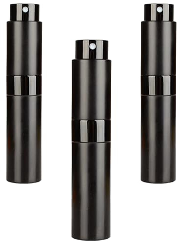 Vanyibro 3PCS Perfume Atomiser 8ml Refillable Bottles Perfume Dispenser Portable Sprayer Bottle for Travel Black