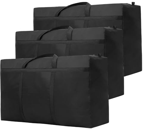 3 Pack 100L Large Moving Boxes Heavy Duty, Extra Large Storage Bags for Clothes,Strong Packing Boxes for Moving House,Duvet,Bedding,Underbed,Blankets