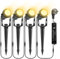 B-right Gartenbeleuchtung led außen, 4*3W Gartenbeleuchtung mit strom, IP65 wasserdicht Gartenstrahler mit erdspieß, Gartenleuchte mit stecker, Warmweiß,Wegbeleuchtung Gartenlampe für Rasen Teich Weg