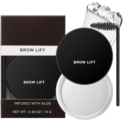 Clear Eyebrow Gel & Wax - Waterproof, Long Lasting Soap Kit for Natural Looking Brows - Smudge Proof, Brow Styling Cream for Perfectly Shaped Brows