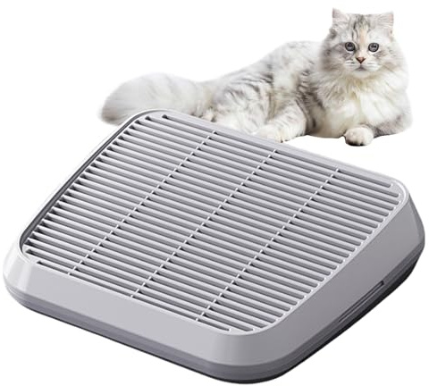 Rampe pour Bac à Litière,Plateforme Anti-Déchets avec Rampe pour Chats | Plateau Surélevé Antidérapant à Filtration, Accessoire Nettoyage Facile pour Canapé Escalier Intérieur Extérieur